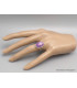 Bague Purpurite trois anneaux taille 54 Bijoux en Purpurite YM29.5