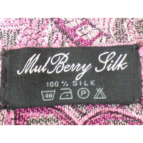 Pashmina Châle en soie naturelle saumon argent Tous les pashminas CSS14