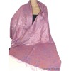 Pashmina Châle en soie de mûrier orange bleu argent Tous les pashminas CSS19