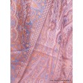 Pashmina Châle en soie de mûrier orange bleu argent Tous les pashminas CSS19