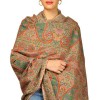 Pashmina Châle en soie de mûrier orange bleu argent Tous les pashminas CSS19