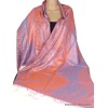 Châle pure soie orange lilas Tous les pashminas CSS23
