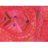 Grand châle en laine fuschia brodé perles Pashminas laine et broderies NCT19