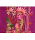 Grand châle pour femme brodé couleur prune Pashminas laine et broderies NCT22