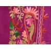 Grand châle pour femme brodé couleur prune Pashminas laine et broderies NCT22