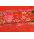 Grand châle rouge pour femme en laine fine brodée Pashminas laine et broderies NCT23