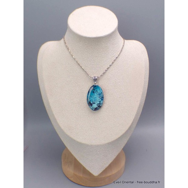 Bijou Pendentif oval en Shattuckite qualité AAA Pendentifs pierres naturelles CWA73.4