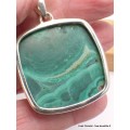 Somptueux Pendentif Malachite Chrysocolle qualité AAA Pendentifs pierres naturelles CWA74