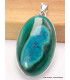 RARE Pendentif en Malachite sur Chrysocolle qualité AAA Pendentifs pierres naturelles CWA74.3