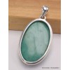 RARE Pendentif en Malachite sur Chrysocolle qualité AAA Pendentifs pierres naturelles CWA74.3