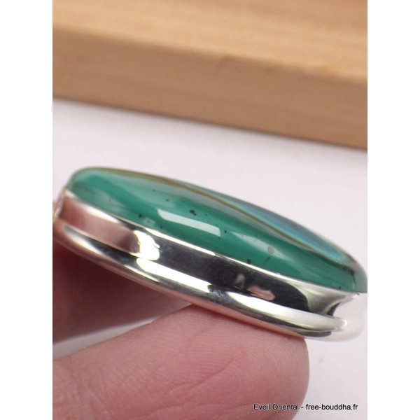 RARE Pendentif en Malachite sur Chrysocolle qualité AAA Pendentifs pierres naturelles CWA74.3