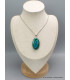 RARE Pendentif en Malachite sur Chrysocolle qualité AAA Pendentifs pierres naturelles CWA74.3