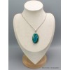 RARE Pendentif en Malachite sur Chrysocolle qualité AAA Pendentifs pierres naturelles CWA74.3
