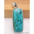 Pendentif argent Malachite sur Chrysocolle qualité AAA Pendentifs pierres naturelles CWA74.4