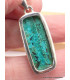 Pendentif argent Malachite sur Chrysocolle qualité AAA Pendentifs pierres naturelles CWA74.4