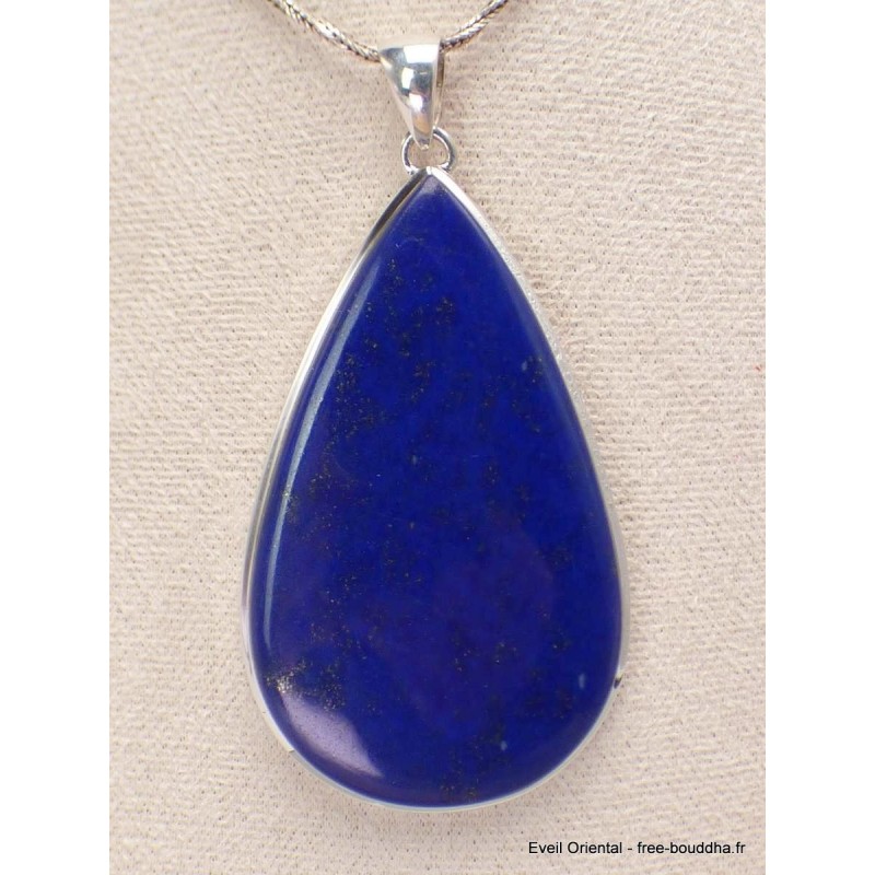 Très gros pendentif en Lapis Lazuli forme goutte qualité AAA Bijoux en Lapis-lazuli CWA76