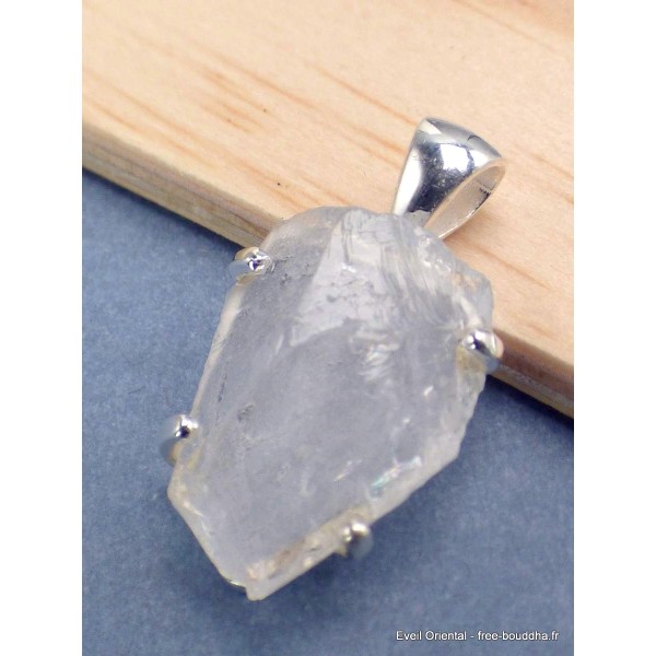 Pendentif argent Cristal Quartz Lémurien Pendentifs pierres naturelles CWA57.6