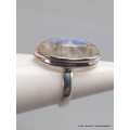Bague Pierre de Lune bleue marquise qualité AAA taille 53/54 Bijoux en Pierre de lune CWA77.1