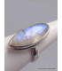 Bague Pierre de Lune bleue marquise qualité AAA taille 53/54 Bijoux en Pierre de lune CWA77.1