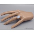 Authentique bague Pierre de lune bleue grade A+++ taille 59 Bijoux en Pierre de lune CWA77.3
