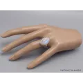 Authentique bague Pierre de lune bleue grade A+++ taille 59 - Bijoux en Pierre de lune