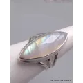 Bague en Péristérite marquise qualité AAA taille 55 - Bijoux en Pierre de lune