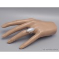 Bague en Péristérite marquise qualité AAA taille 55 Bijoux en Pierre de lune CWA77.6