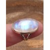 Bague Péristérite 2 anneaux taille 56 Bijoux en Pierre de lune CWA77.7