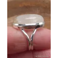 Bague Péristérite 2 anneaux taille 56 - Bijoux en Pierre de lune