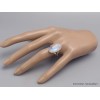 Bague Péristérite 2 anneaux taille 56 Bijoux en Pierre de lune CWA77.7