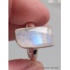 Bijou Bague Pierre de lune bleue grade A++ taille 58/59 Bijoux en Pierre de lune CWA77.10