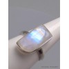 Bijou Bague Pierre de lune bleue grade A++ taille 58/59 Bijoux en Pierre de lune CWA77.10