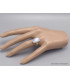 Bijou Bague Pierre de lune bleue grade A++ taille 58/59 Bijoux en Pierre de lune CWA77.10