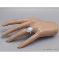 Bijou Pierre de lune bleue bague taille 61 Bijoux en Pierre de lune CWA77.11