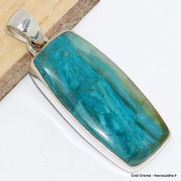 Pendentif Opale bleue du Pérou rectangulaire Bijoux en Opale Peruvienne CWA78.3