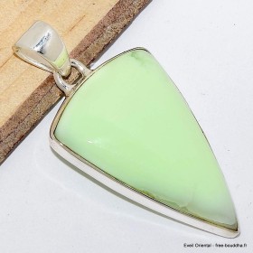 Pendentif argent Chrysoprase citron oval Bijoux en Chrysoprase CWA80