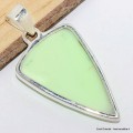 Pendentif argent Chrysoprase citron oval Pendentifs pierres naturelles CWA80