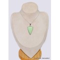 Pendentif argent Chrysoprase citron oval Pendentifs pierres naturelles CWA80