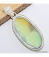 Pendentif argent Chrysoprase Lemon ovale Pendentifs pierres naturelles CWA80.3