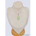Pendentif argent Chrysoprase Lemon ovale Pendentifs pierres naturelles CWA80.3