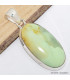 Pendentif argent Chrysoprase Lemon ovale Pendentifs pierres naturelles CWA80.3