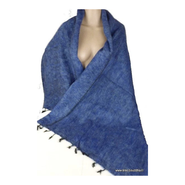 Châle laine de Yak bleu jeans Châles laine de yak CPLY65