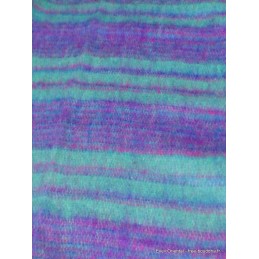 Grand châle laine de yak violet vert lagon 100 x 200 cm Grand Châle népalais 100 x 200 cm GCN6