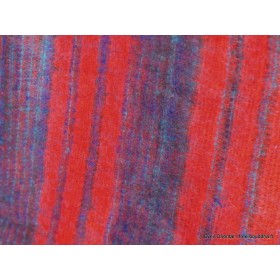 Grand châle laine de yak rouge et bleu 100 x 200 cm Grand Châle népalais 100 x 200 cm GCN8