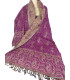 Grand châle Népalais fuschia foncé motifs cachemire 100 x 200 cm Grand Châle népalais 100 x 200 cm GSS1