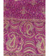 Grand châle Népalais fuschia foncé motifs cachemire 100 x 200 cm Grand Châle népalais 100 x 200 cm GSS1
