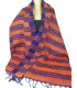 Grand châle laine de yak violet orange rose 100 x 200 cm Grand Châle népalais 100 x 200 cm GCN9