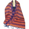 Grand châle laine de yak violet orange rose 100 x 200 cm Grand Châle népalais 100 x 200 cm GCN9