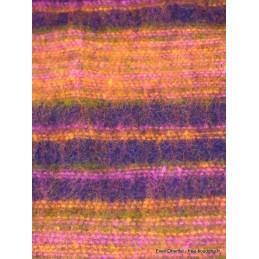 Grand châle laine de yak violet orange rose 100 x 200 cm Grand Châle népalais 100 x 200 cm GCN9