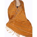 Grand châle laine de yak moutarde 100 x 200 cm Grand Châle népalais 100 x 200 cm GCN10